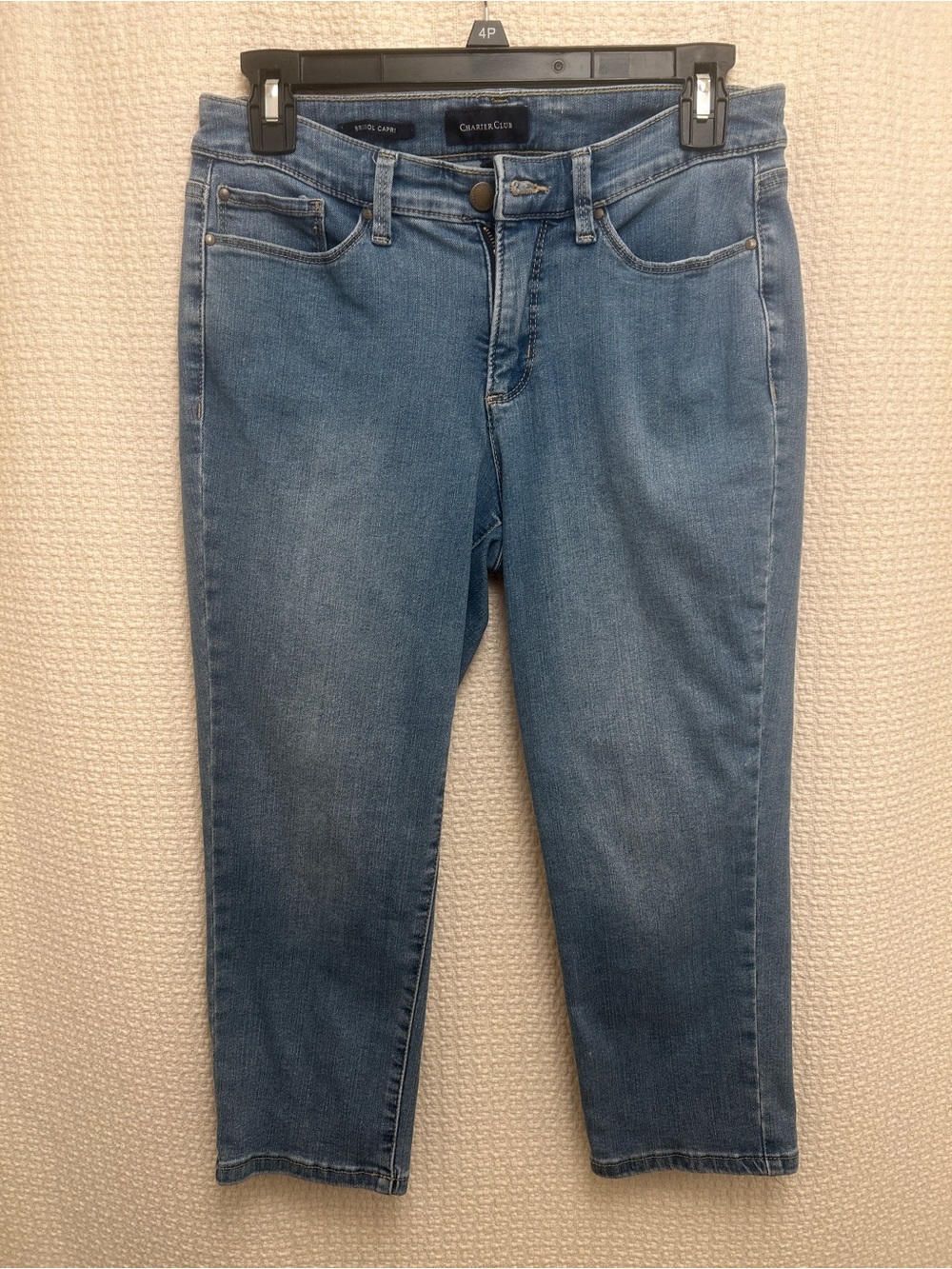 Charter Club Women’s Mid Blue Straight-leg Bristol Capri Jeans